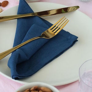 100% cotton Blue Napkin,Cotton napkins, Kitchen Napkin,  Washable Wedding Napkins Cotton Party Napkins Stonewashed Wedding Napkin