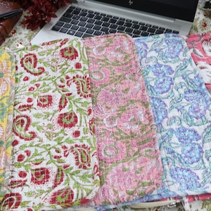 Laptop Sleeve 13 Inch/ MacBook Pro Air 13&quot;, 16&quot; Case/ iPad Case/ iPad Accessories/ Quilted Cotton Block Print Laptop Bag/ Laptop Case