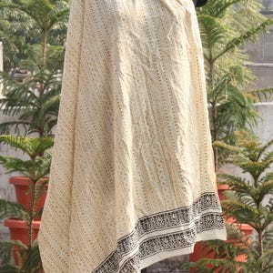 Hand Block Print Cotton Sarong: Boho Beach Cover Up