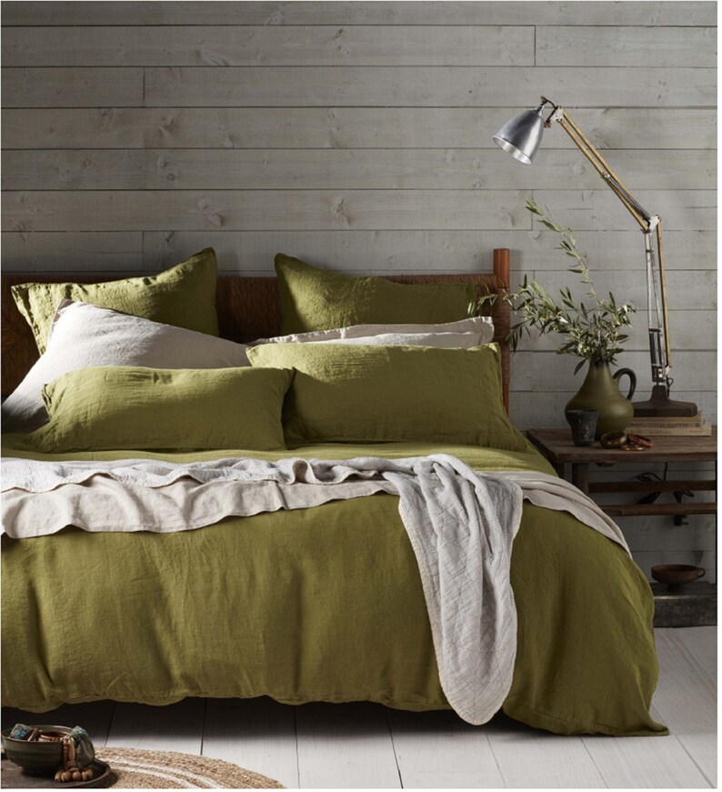 Full Black Linen Duvet Cover Stone Washed Linen Duvet Cover Etsy