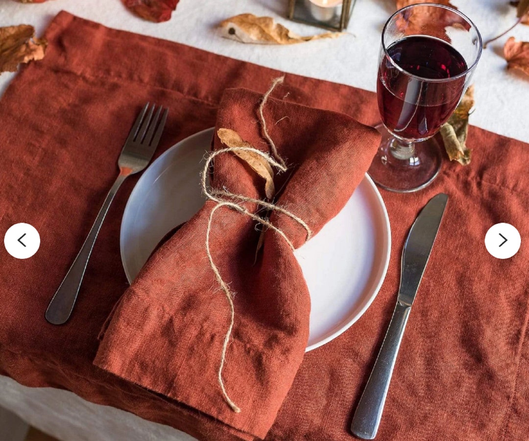 100 Pack Rust Color Napkincotton Napkins Kitchen Rusty Etsy