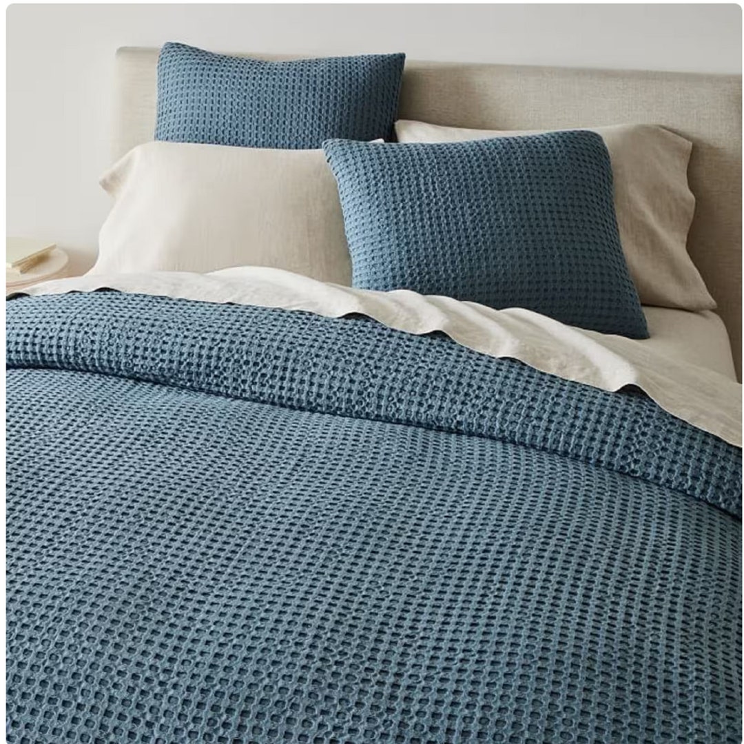 20 Color Waffle Bedding Set in Waffle Duvet Cover and Pillowcases