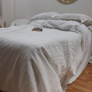 Natural Linen Duvet Cover Set: Stone Washed Linen Bedding