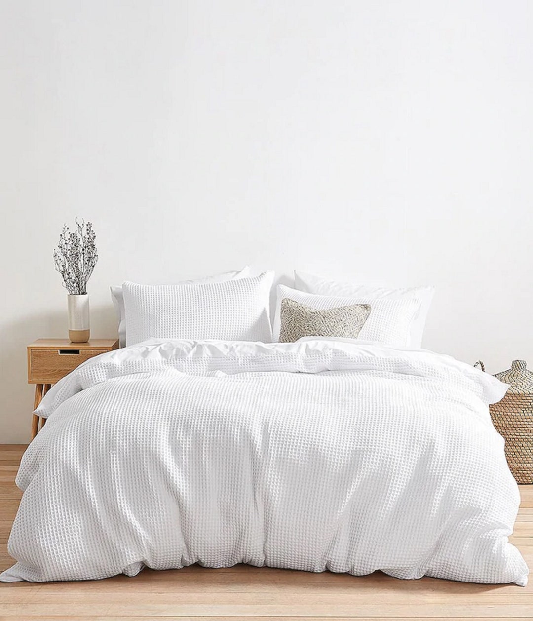 20 Color Waffle Bedding Set in Waffle Duvet Cover and Etsy