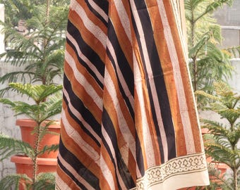Handblock Cotton Sarong: Bohemian Beach Wrap Cover-Up