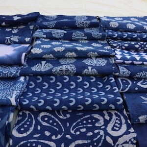 Indigo Blue Cotton Napkins, Hand Block Print Dinner Napkins, Set of 200