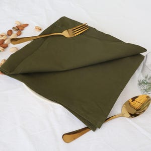 Olive Green Cotton Napkins, Washable Cloth Napkins, Napkins Wedding Napkin Handmade Napkins Stonewashed  Boho Napkin, Party, Dinner Napkins