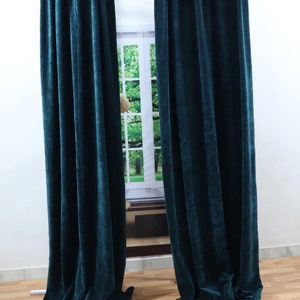 Cotton Velvet curtain Extra Long Curtain Window Drape Stonewashed Velvet Curtain Panel Curtains Custom Curtain Blackout Velvet Curtain
