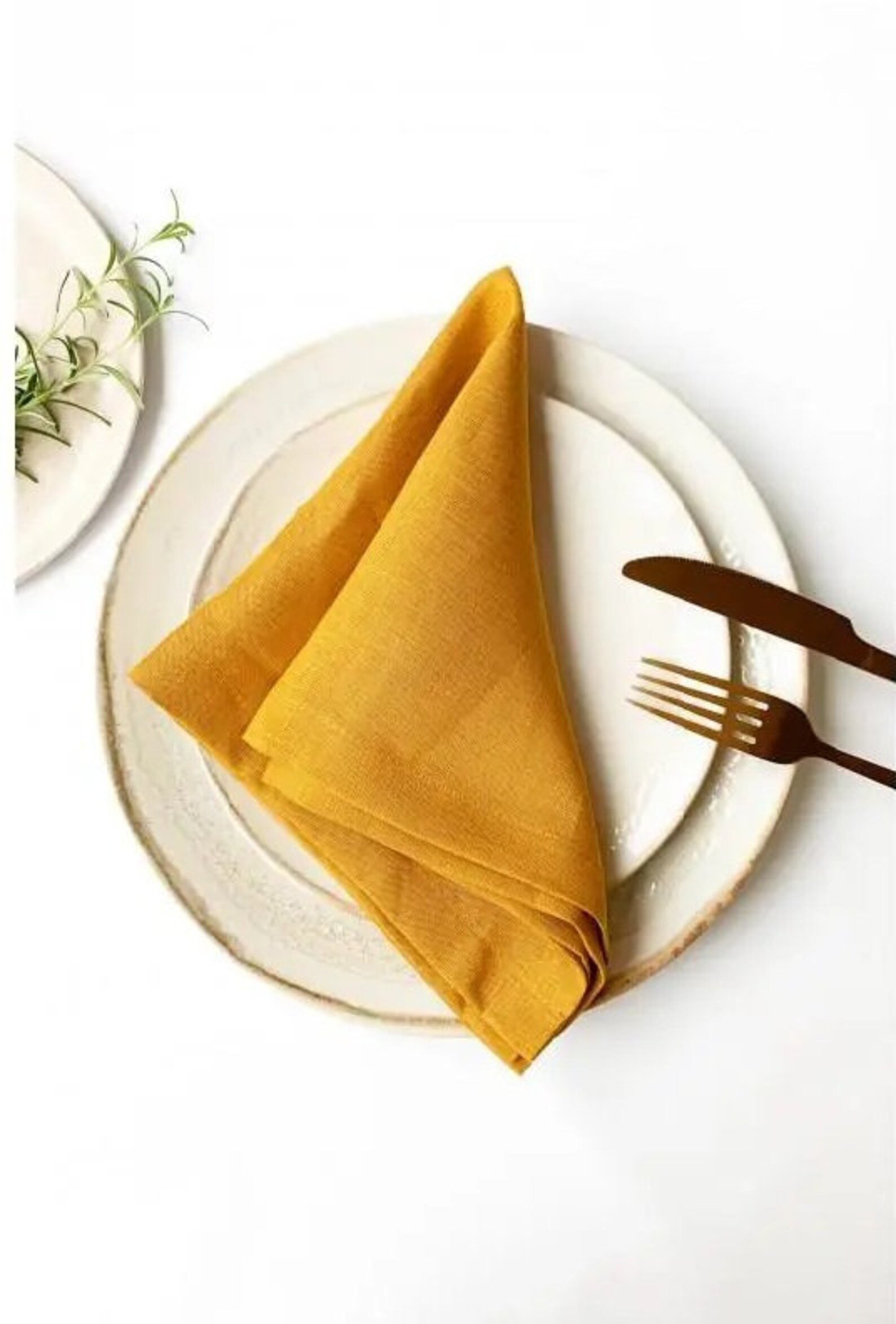 100 Pack Yellow Mustard Napkin Cotton Napkins Kitchen Napkin Etsy