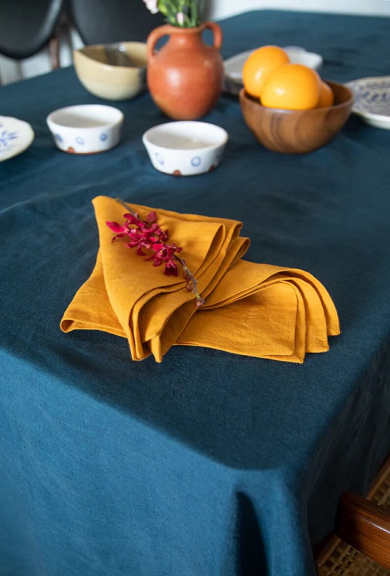 200 Pack Yellow Mustard Napkin Cotton Napkins Handmade Etsy