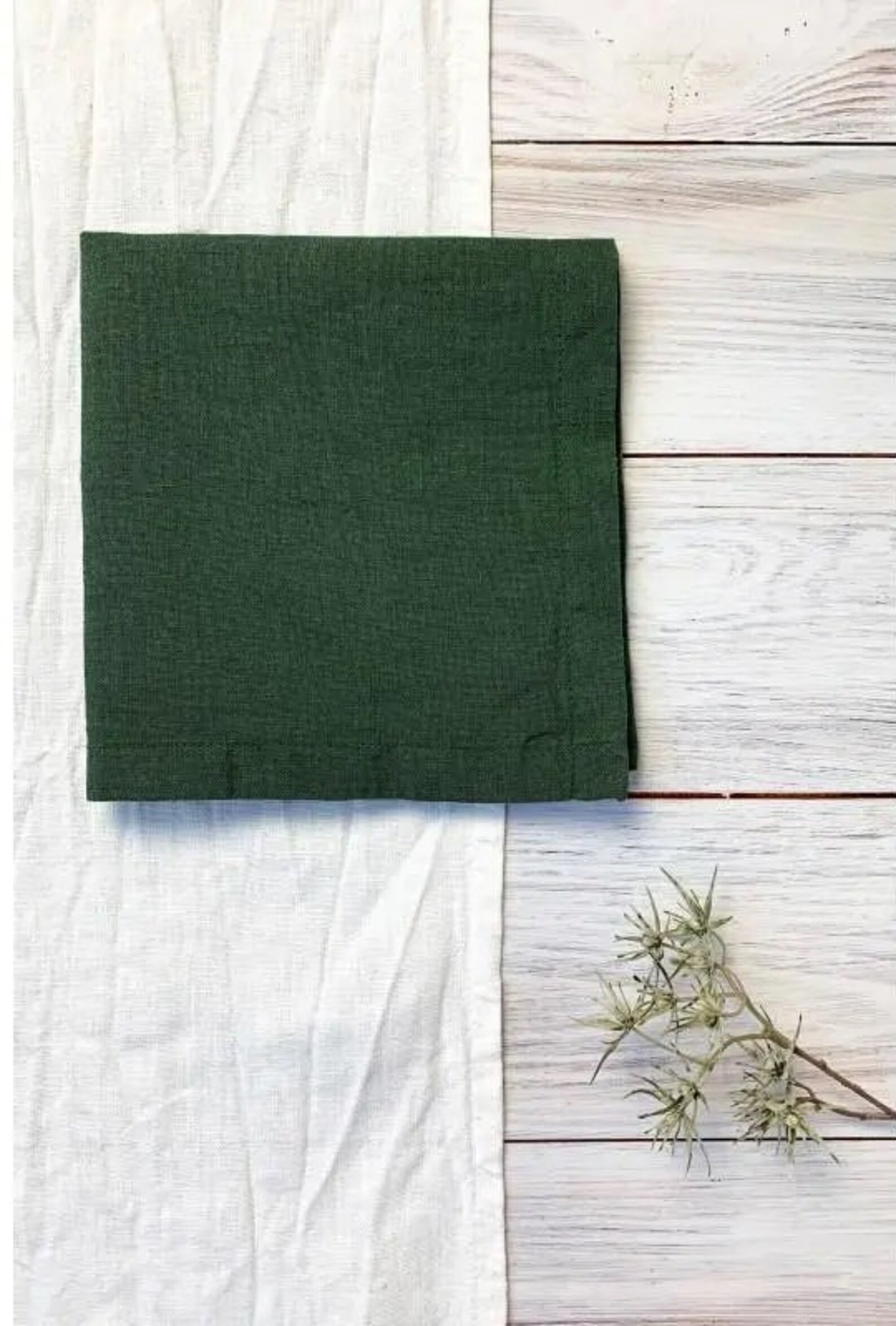 200 Pack Forest Green Napkincotton Napkins Kitchen Napkin Etsy