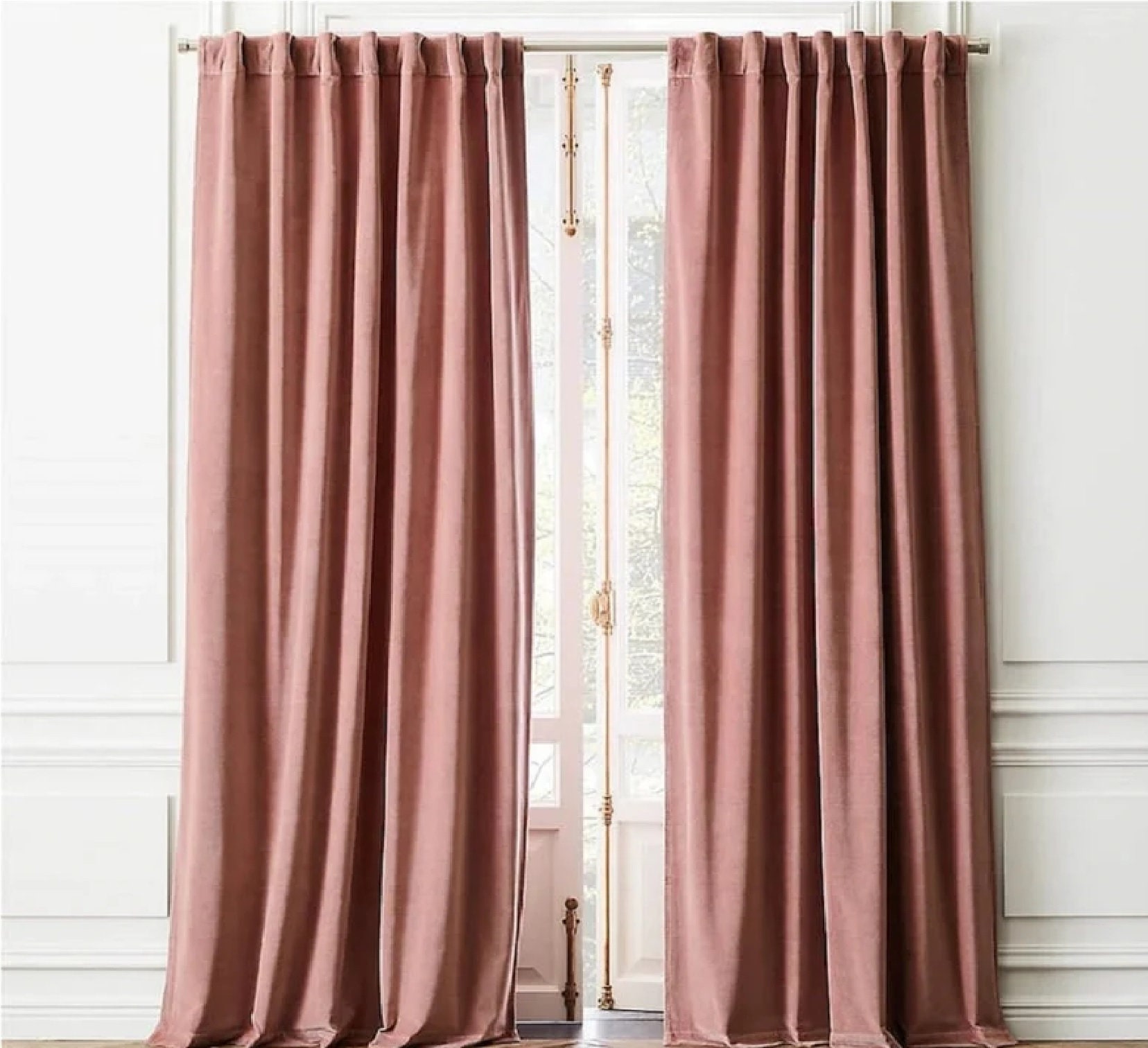 Blackout Curtain Dusty Pink Curtain Curtain Window Drape Etsy