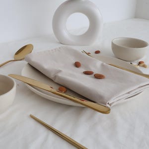 Sky Blue Cotton Dinner Napkins: Soft Reusable Table Linens