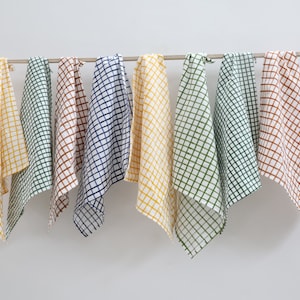 Servilletas 100 % algodón, juego de servilletas de cuadros vichy variados, servilletas de algodón a cuadros para la cena, servilletas de tela a cuadros para fiestas de bodas, servilletas de mesa a cuadros