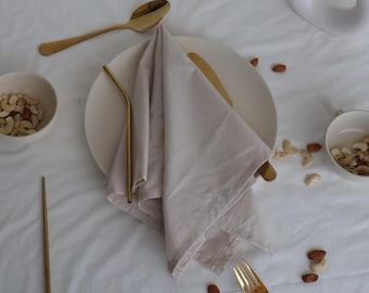 200 Pack Natural Cotton Napkins: Stonewashed Wedding Party Napkins