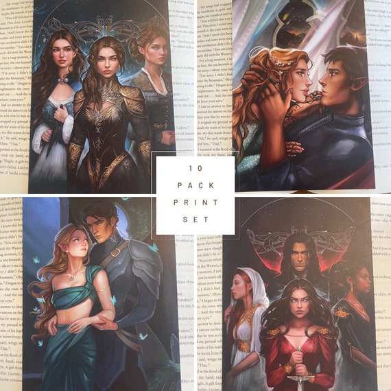 ACOTAR - Ten Print Bundle, Officially Licensed Art from ACOTAR by Sarah J  Maas