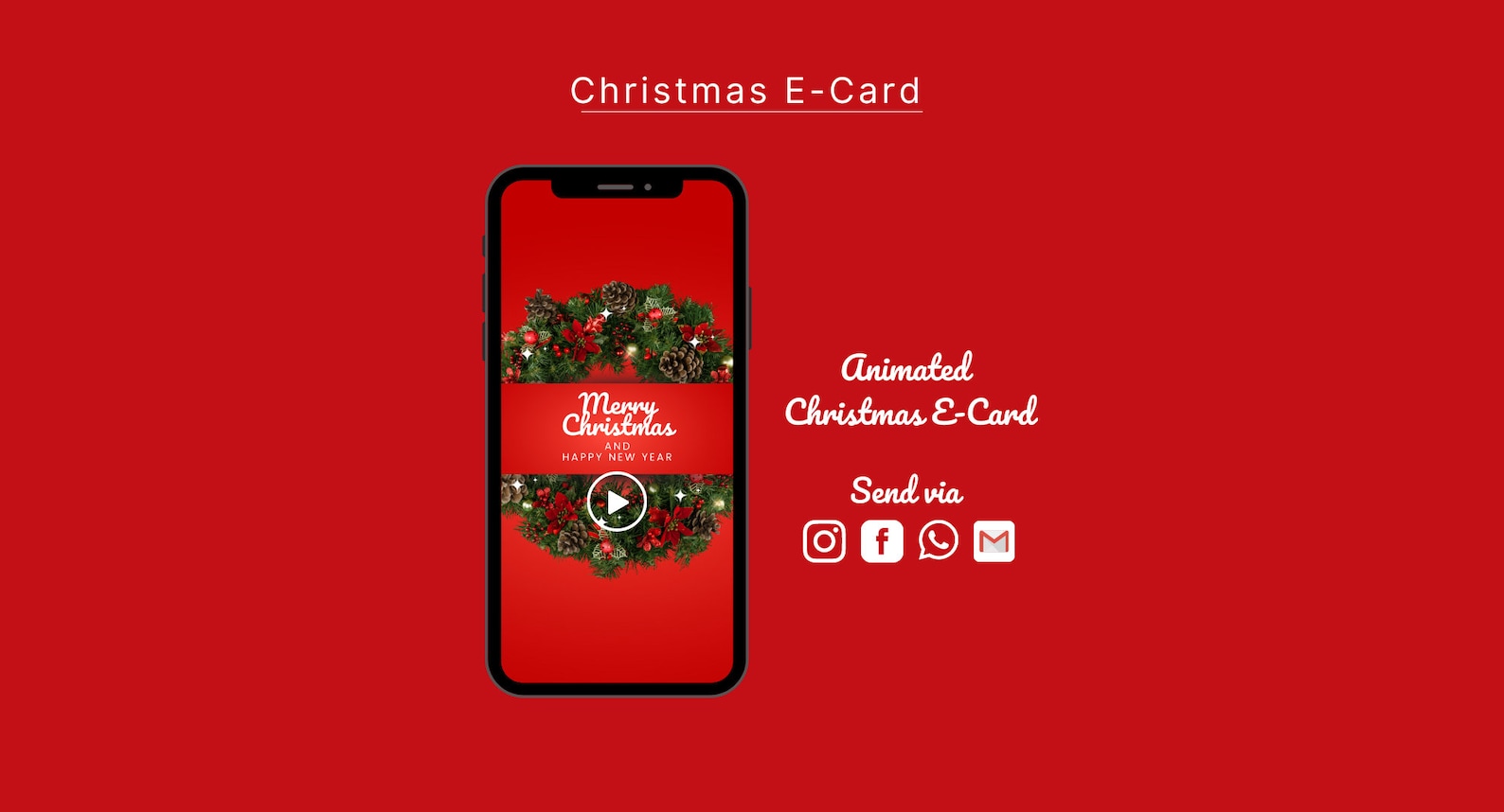 Animated Christmas Ecard Animated Digital Christmas Card Etsy