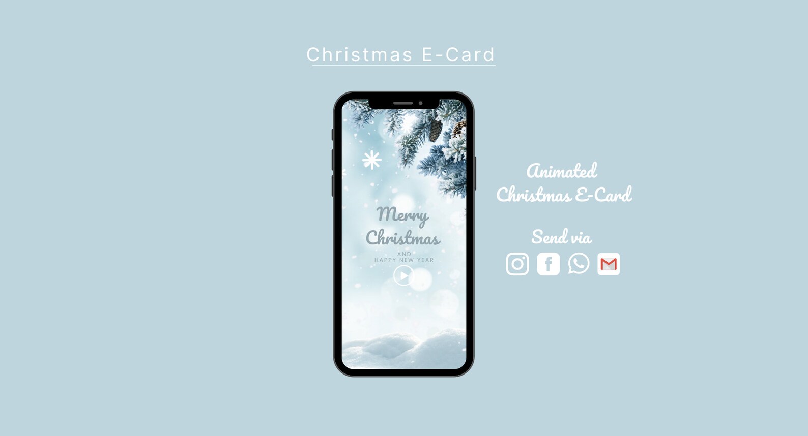 Animated Christmas Ecard Animated Digital Christmas Card Etsy