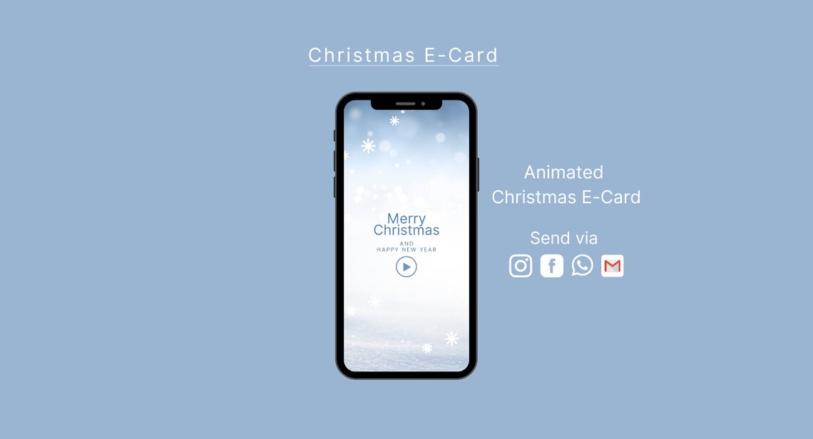 Animated Christmas Ecard Animated Digital Christmas Card Etsy