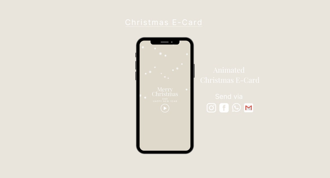 Animated Christmas Ecard Animated Digital Christmas Card Etsy