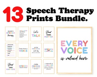 Set of 13 Speech Therapy Decor