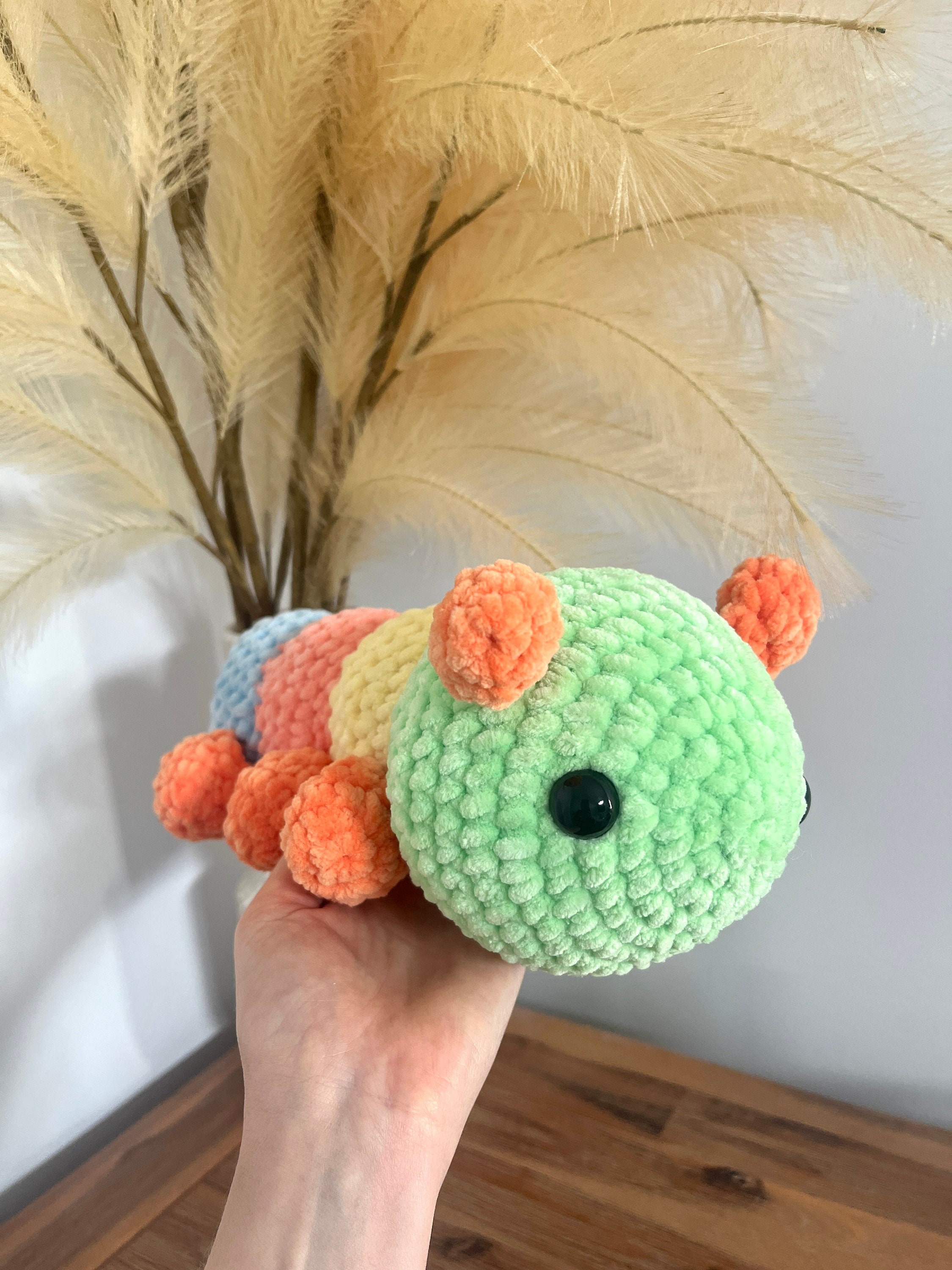 Crochet Caterpillar Crochet Animal Crochet Toy Caterpillar Etsy