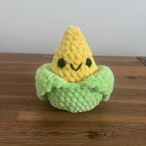 Crochet Mais | Maiskolben Amigurumi | Süßes Soft Food Plüschtier | Mais | Veggie Plüschtier | Corn Plüschi