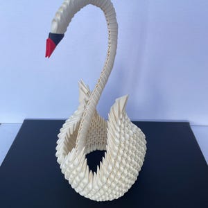 DIY 3D Origami Swan Kit – Complete Paper Folding Kit with Materials & Step-by-Step Instructions – Beginner Friendly – Easy Origami Craft