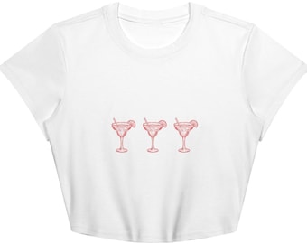 Margarita Baby Tee -100% Cotton Crop Top T-Shirt