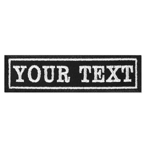 Personalised custom embroidered Name Patch Motorcycle Biker hook and loop