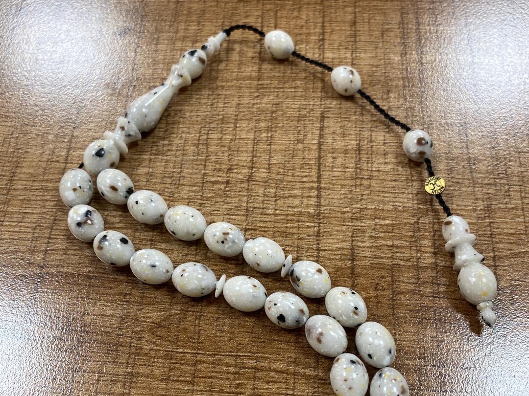 Handmade Coryan Marble Rosary, 33 Piece, 8 X 10,5 Mm. - سبحة مصنوعة ...