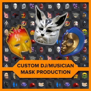 DJ/Musician Mask Production - Advanced Custom Mask Commissions with No Accessories Limits