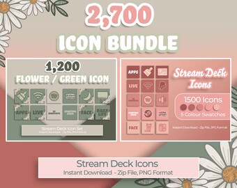2 Icon Bundle Set - 2,700 Stream Deck Icons Bundle Set | Streamers, Streaming, Twitch