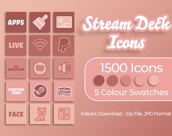 Pink - 1500 Stream Deck Icons | Streamers, Streaming, Twitch