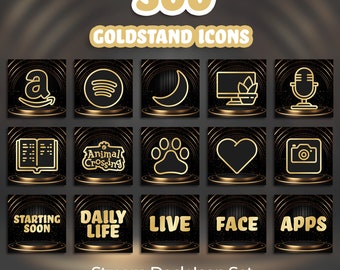 300 Stream Deck Icons | Streamers, Streaming, Twitch | Gold Stand Icons
