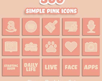 300 Stream Deck Icons | Streamers, Streaming, Twitch | Simple Pink
