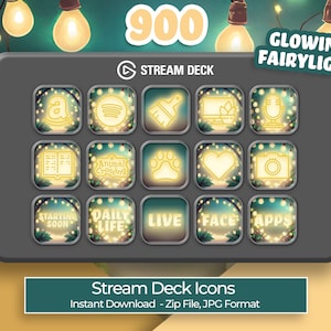 Glowing Fairy light - 900 Stream Deck Icons | Streamers, Streaming, Twitch