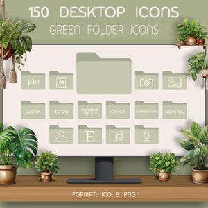 150 Green Folder Icons for Windows and Mac | ICO & PNG | Instant Download