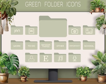 150 Green Folder Icons for Windows and Mac | ICO & PNG | Instant Download