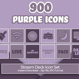 Purple Icons - 900 Stream Deck Icons | Streamers, Streaming, Twitch