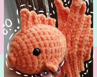Crochet orange Goldfish plushie