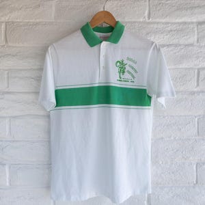 Vintage 80s 90s Hodag Country Festival Wisconsin Green Polo Shirt