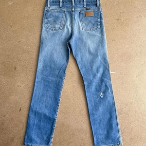 Vintage jaren 90 Wrangler 936 jeans distressed cowboy snit heren 32 western afbeelding 6