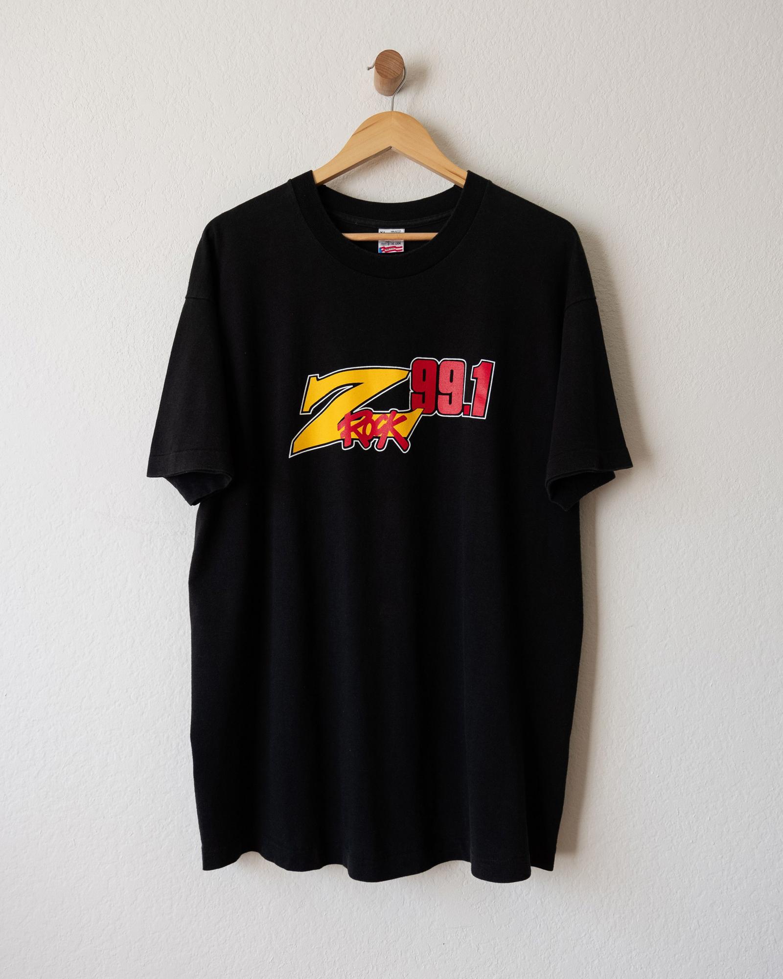 90s Vintage Z Rock 99.1 Radio Station Single Stitch T Shirt