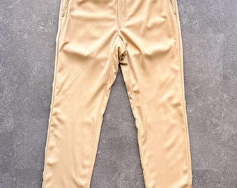 Vintage Polo Ralph Lauren Wool Trousers Men's 34 Beige Tan Made In Italy Pants
