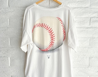 Camiseta gráfica vintage de béisbol de los años 90 para hombre, talla 2XL, Arlington, Texas Ball Park, costura simple, fabricada en EE. UU.