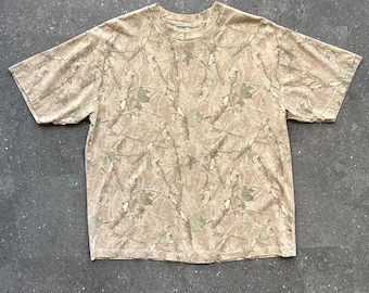 Vintage 2000s Realtree Camo T Shirt Men's M All Over Print Cotton Single Stitch