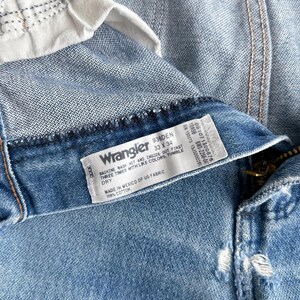 Vintage jaren 90 Wrangler 936 jeans distressed cowboy snit heren 32 western afbeelding 4
