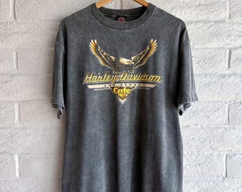 Camiseta vintage Harley-Davidson Las Vegas de los años 90, descolorida, para hombre, talla L, con una sola puntada, fabricada en EE. UU.
