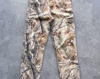 Vintage Y2K Sportsmans Warehouse Realtree Camo Cargo Pants Men's 34 Outdoor